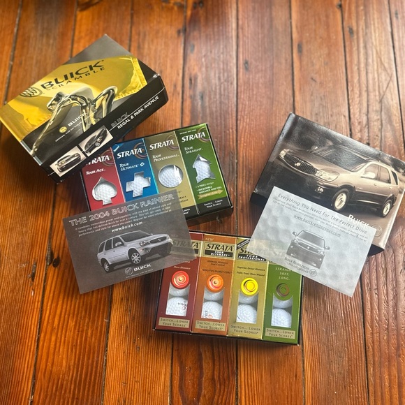 NOS Vintage 2000s Buick Promo boxes of Spaldong Strata variety golf balls - Picture 1 of 8